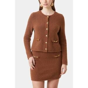 NEW SUNCOO women's filby skirt in choco